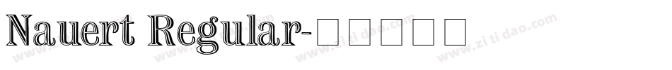 Nauert Regular字体转换